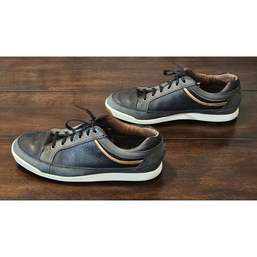 Foot Joy Leather Sneakers Men's Size 10.5‎ Black Green Golf Spikeless